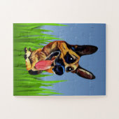 Cartoon German Shepherd Kids Puzzle (Horizontal)