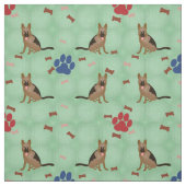 Cartoon German Shepherd Stoff (Muster)