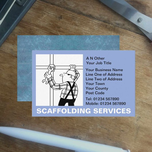 Cartoon Gerüstungsdienstleistungen Visitenkarte