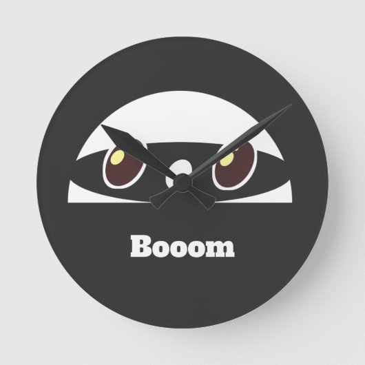 cartoon Geschenk  Runde Wanduhr (Vorderseite)
