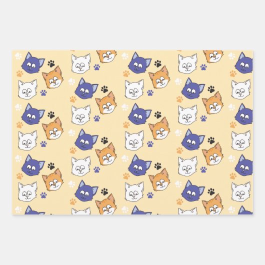 Cartoon Geschenkpapier Set (Vorderseite)