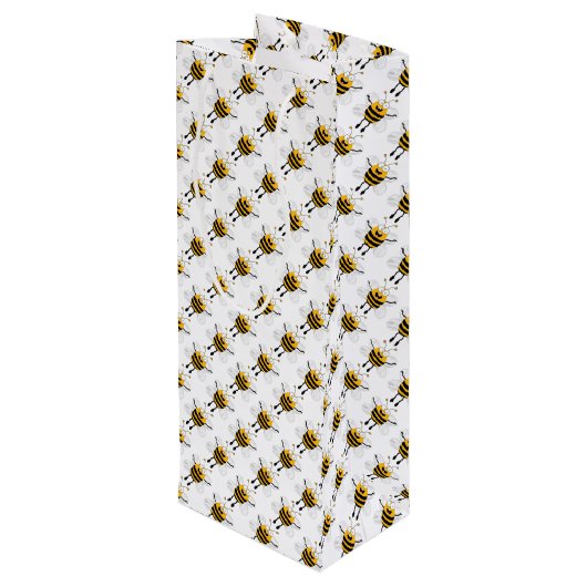 Cartoon Geschenktüte Für Weinflaschen (Rückseite Schrägansicht)