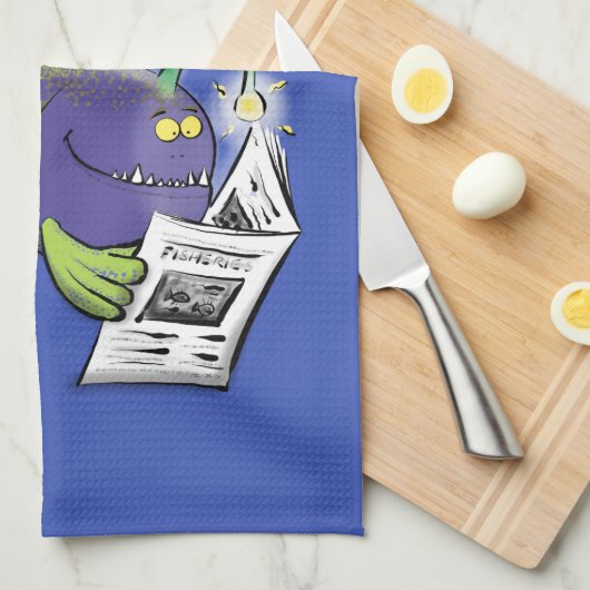 Cartoon Geschirrtuch (Viertel Falte)