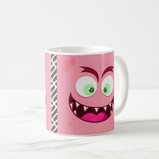 Cartoon-Gesichtsausdruck Kaffeetasse (VorderseiteRechts)
