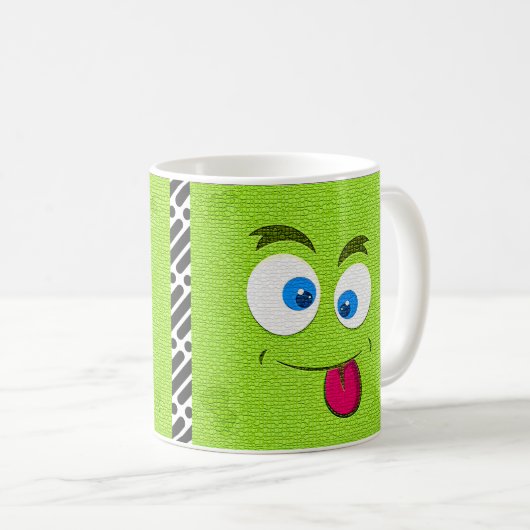 Cartoon-Gesichtsausdruck Kaffeetasse (VorderseiteRechts)