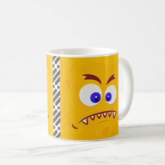 Cartoon-Gesichtsausdruck Kaffeetasse (VorderseiteRechts)