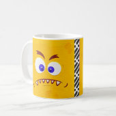 Cartoon-Gesichtsausdruck Kaffeetasse (Vorderseite Links)