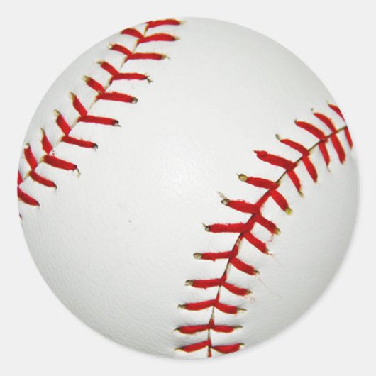 Cartoon Gezeichnet amerikanischer Baseball Runder Aufkleber (Vorderseite)
