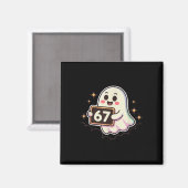 Cartoon Ghost 67 Meme  Magnet (Vorderseite/Rückseite)