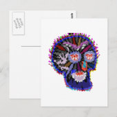 CARTOON GHOST SKULL HALLOWEEN POSTKARTE (Vorne/Hinten)