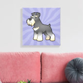 Cartoon Gigant/Standard/Miniaturschnauzer Leinwanddruck (Insitu (Wohnzimmer))