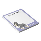 Cartoon Gigant/Standard/Miniaturschnauzer Notizblock (angewinkelt)