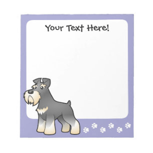 Cartoon Gigant/Standard/Miniaturschnauzer Notizblock