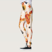 Cartoon Giraffe: BlumenSavanna Muster Leggings (Links)