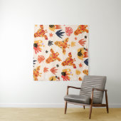 Cartoon Giraffe: BlumenSavanna Muster Wandteppich (Beispiel (Horizontal))