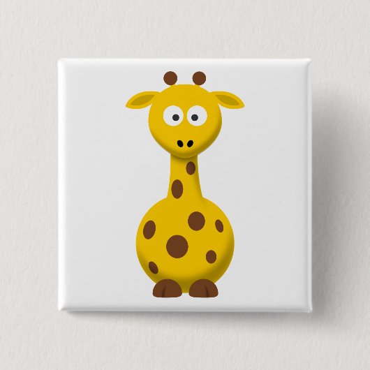 Cartoon Giraffe Button (Vorderseite)