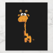 Cartoon Giraffe Copy Weinetikett (Einzelnes Label)