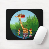 Cartoon Giraffe&Ducks (durch Teleskop) Mousepad (Mit Mouse)