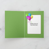 Cartoon Giraffe für den ersten Geburtstag Karte (Innenseite)