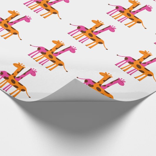 Cartoon Giraffe Geschenkpapier (Ecke)