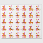 Cartoon Giraffe Geschenkpapier (Flach)