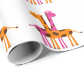 Cartoon Giraffe Geschenkpapier (Rolleneckpunkt)