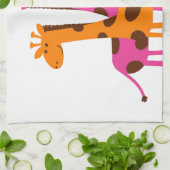 Cartoon Giraffe Geschirrtuch (Gefaltet)