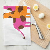 Cartoon Giraffe Geschirrtuch (Viertel Falte)