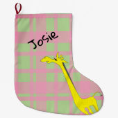 Cartoon Giraffe Großer Weihnachtsstrumpf (Vorderseite)