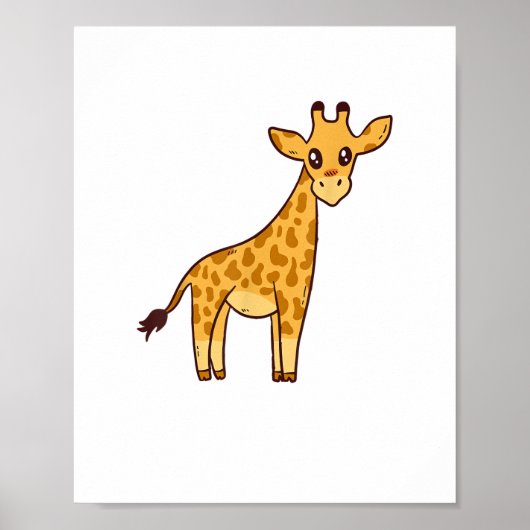 Cartoon Giraffe I Kinder I Kleinkind Giraffe Poster (Vorne)