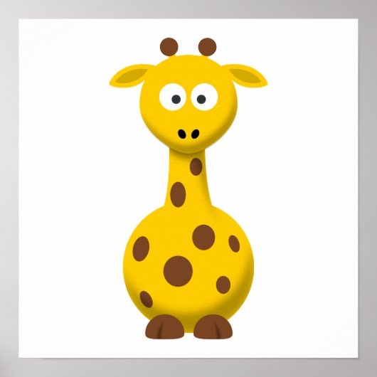 Cartoon Giraffe Poster (Vorne)