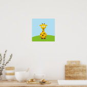 Cartoon Giraffe Poster (Küche)