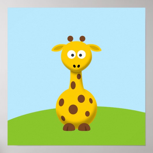 Cartoon Giraffe Poster (Vorne)