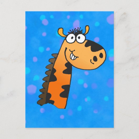 Cartoon Giraffe Postkarte (Vorderseite)