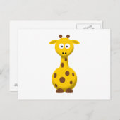 Cartoon Giraffe Postkarte (Vorne/Hinten)