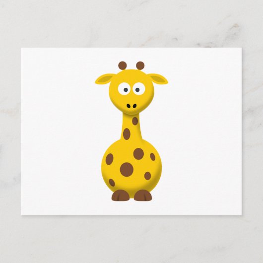 Cartoon Giraffe Postkarte (Vorderseite)