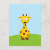 Cartoon Giraffe Postkarte (Vorderseite)