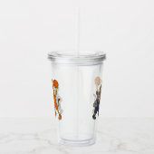 Cartoon giraffe & rhino playing basketball acryltrinkbecher (Rechts)