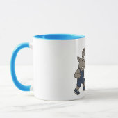 Cartoon giraffe & rhino playing basketball tasse (Links)
