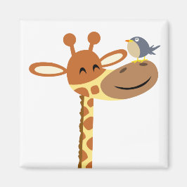 Cartoon Giraffe und Freundmagnet Magnet