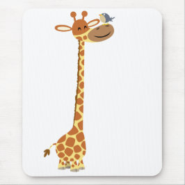 Cartoon Giraffe und Friend Mousepad