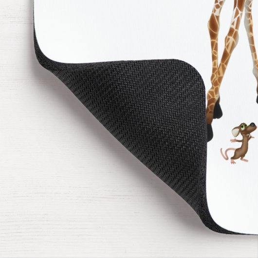 Cartoon Giraffe und Maus Mousepad (Ecke)