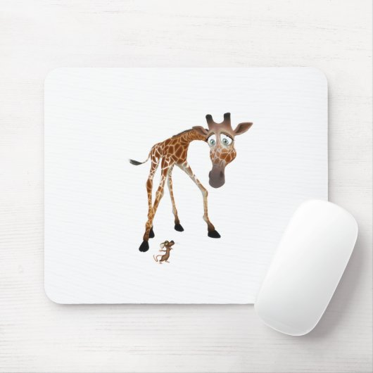 Cartoon Giraffe und Maus Mousepad (Mit Mouse)