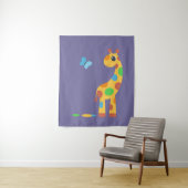 Cartoon Giraffe und Schmetterling Wandteppich (Beispiel)