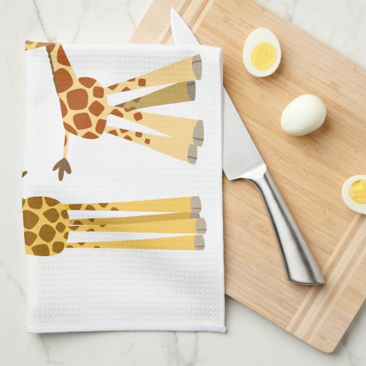 Cartoon Giraffen: Das Herd Küchentuch (Viertel Falte)