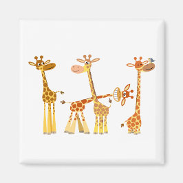 Cartoon Giraffen: Das Herdenmagnet Magnet
