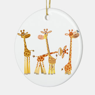 Cartoon Giraffen: Die Herdenverzierung Keramikornament
