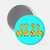 Cartoon Giraffes Magnet (Vorderseite/Rückseite)