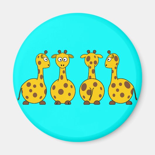 Cartoon Giraffes Magnet (Vorne)