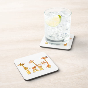 Cartoon Giraffes: The Herd Coasters Set Untersetzer
